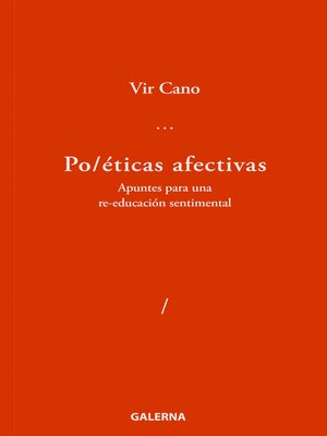 cover image of Po/éticas afectivas
